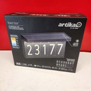 Artika Bowen Solar LED Address Wall Light - Matte Black (OUT-BOWSSC-C2BL)